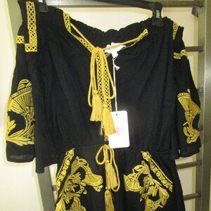 NWT Embroidered Romper